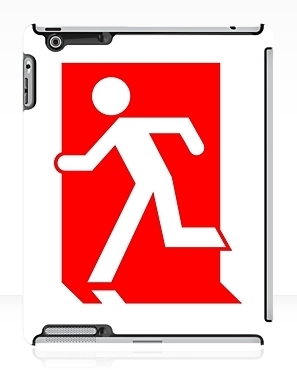Running Man Exit Sign Apple iPad Tablet Case 102