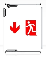 Running Man Exit Sign Apple iPad Tablet Case 103