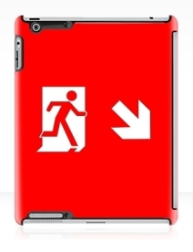 Running Man Exit Sign Apple iPad Tablet Case 145