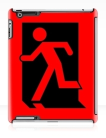 Running Man Exit Sign Apple iPad Tablet Case 159
