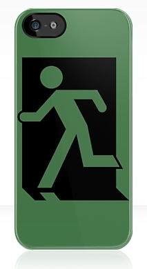 Running Man Exit Sign Apple iPhone 5 Mobile Phone Case 1