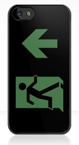 Running Man Exit Sign Apple iPhone 5 Mobile Phone Case 13