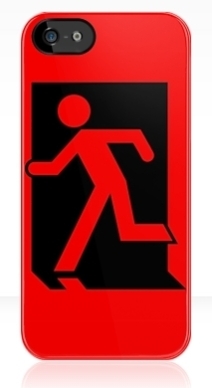 Running Man Exit Sign Apple iPhone 5 Mobile Phone Case 159