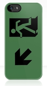 Running Man Exit Sign Apple iPhone 5 Mobile Phone Case 46