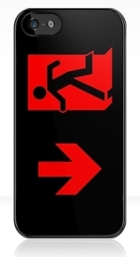 Running Man Exit Sign Apple iPhone 5 Mobile Phone Case 87