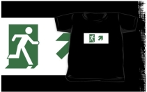 Running Man Exit Sign Kids T-Shirt 108