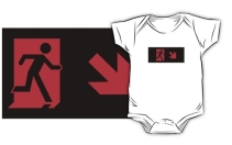 Running Man Exit Sign Kids T-Shirt 121