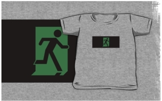 Running Man Exit Sign Kids T-Shirt 89