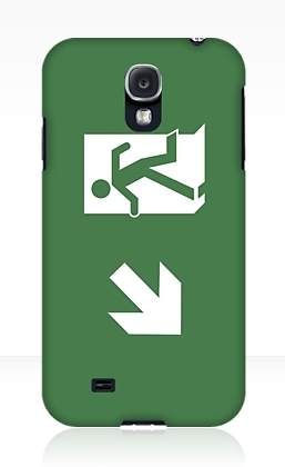 Running Man Exit Sign Samsung Galaxy Mobile Phone Case 128