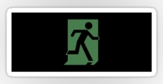 Running Man Exit Sign Sticker Decals 110