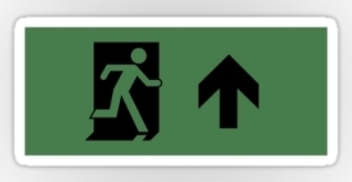 Running Man Exit Sign Sticker Decals 19