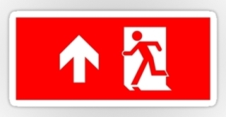 Running Man Exit Sign Sticker Decals 23