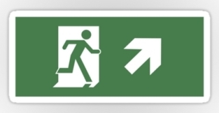 Running Man Exit Sign Sticker Decals 41