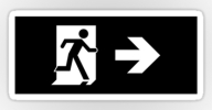 Running Man Exit Sign Sticker Decals 53