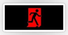 Running Man Exit Sign Sticker Decals 78