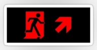 Running Man Exit Sign Sticker Decals 81
