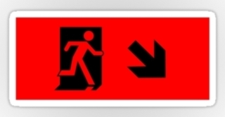 Running Man Exit Sign Sticker Decals 9
