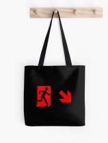 Running Man Exit Sign Tote Shoulder Carry Bag 125