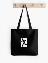 Running Man Exit Sign Tote Shoulder Carry Bag 144
