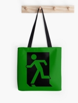 Running Man Exit Sign Tote Shoulder Carry Bag 39