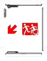 Accessible Means of Egress Icon Exit Sign Wheelchair Wheelie Running Man Symbol by Lee Wilson PWD Disability Emergency Evacuation iPad Case 127