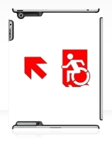 Accessible Means of Egress Icon Exit Sign Wheelchair Wheelie Running Man Symbol by Lee Wilson PWD Disability Emergency Evacuation iPad Case 96
