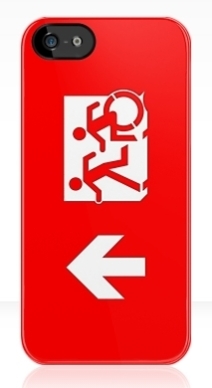 Accessible Means of Egress Icon Exit Sign Wheelchair Wheelie Running Man Symbol by Lee Wilson PWD Disability Emergency Evacuation iPhone Case 21