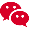 WeChat Logo Icon Red